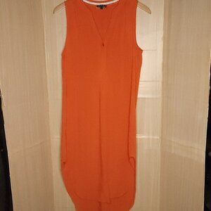 Cable & Gauge Orange Silky Sleeveless Maxi Dress Large